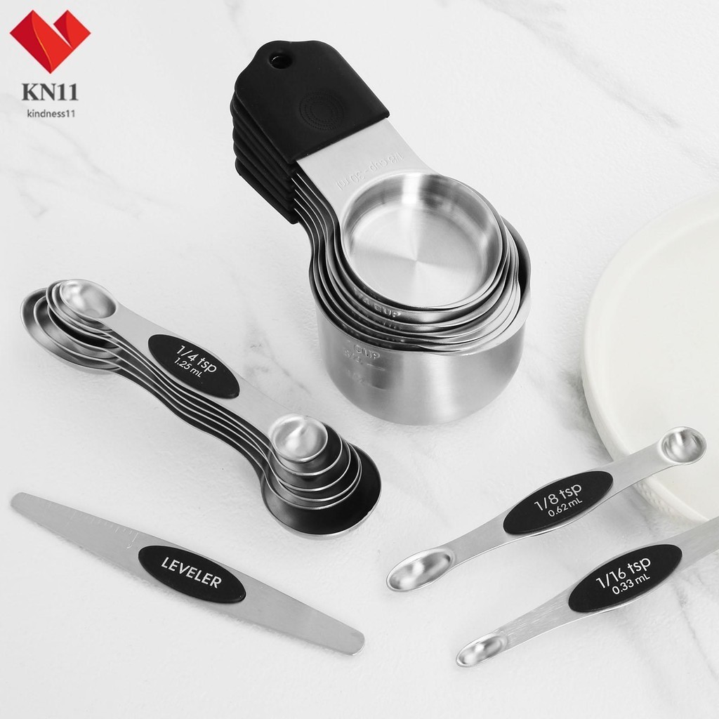 16Pcs Magnetic Measuring Cups and Spoons Set 304 Stainless Steel ...