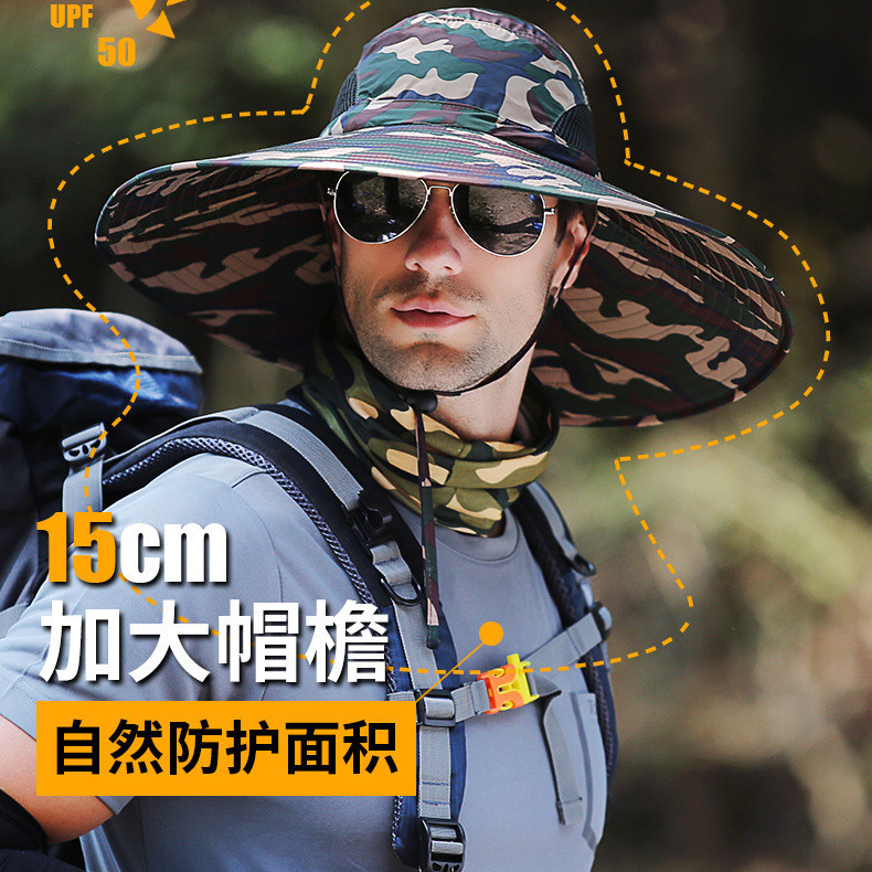 ((Ready Stock) Camouflage Hat Men Fishing Hat Outdoor Hiking Hat ...