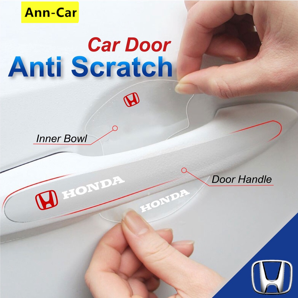 Carbon Fiber Textured Door Handle Scratch Guards For Honda Accord 2013-2018 (2 Pack)