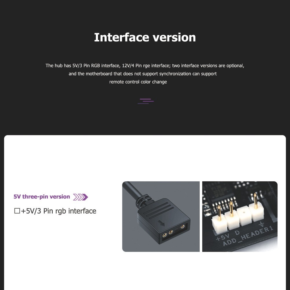 10 Ports RGB Fan HUB PC Desktop SATA Power 5V 3PIN ARGB Extension ...