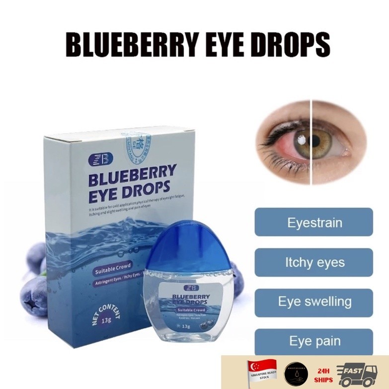Rohto Ice Blueberry Eye Drops for Dry, Itchy, and Red Eyes, Multi ...