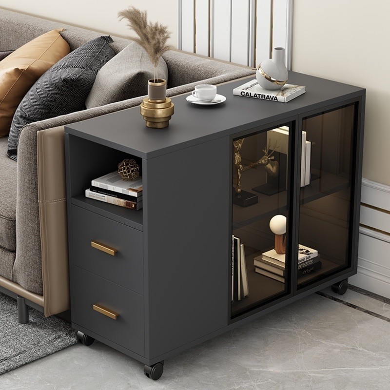 Side Table Sofa Side Cabinet Living Room Mobile Coffee Table Home ...