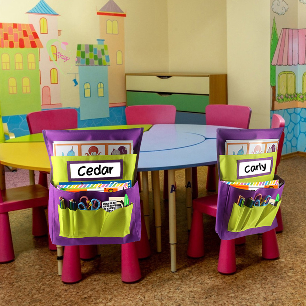 Chair Back Pocket With NameTag Chair Bag Kids School Supply Shopee