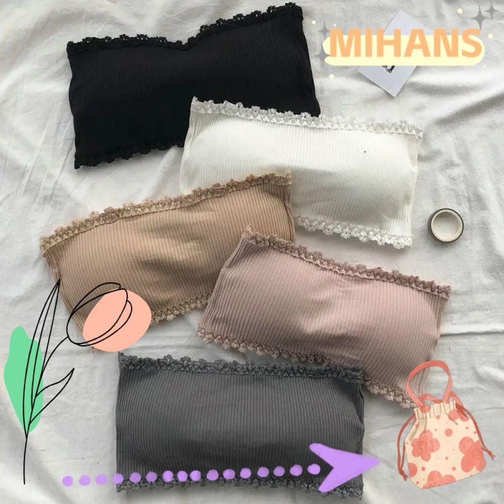 MIH Women Bras, Lace Strapless Underwear Tube Tops, Fashion Breathable ...