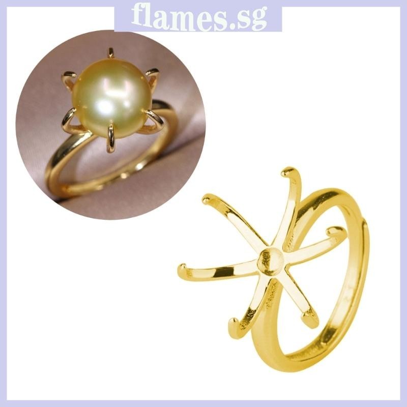 FL Pack of Adjustable Claw Prong Ring Blank Brass Bases Durable