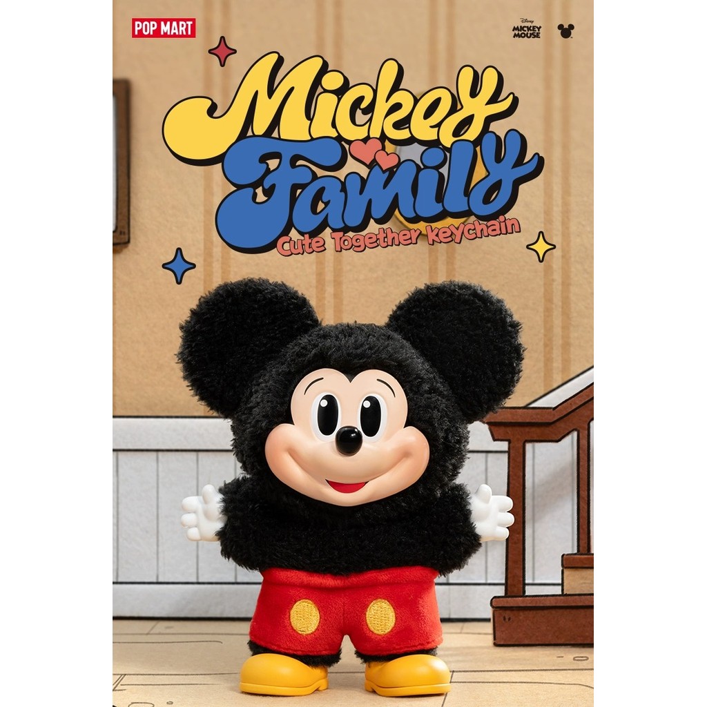POPMART Mickey Family Cute Together Pendant Series Figures Mystery