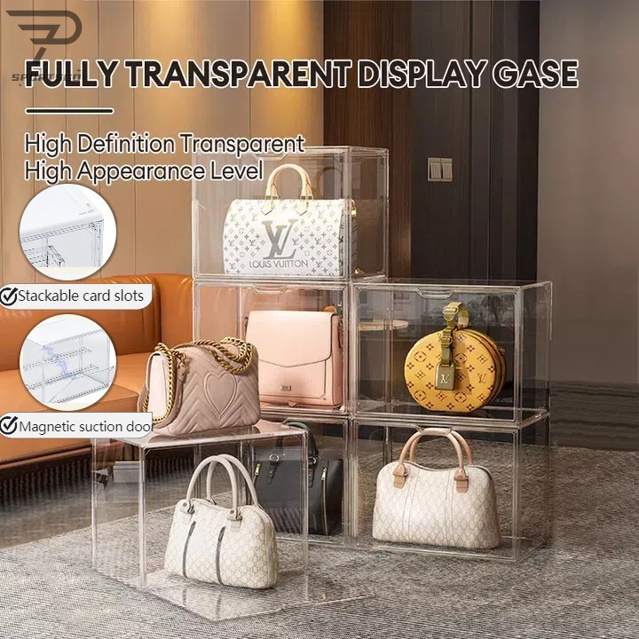 Large Stackable Transparent Display and Storage Boxes for Handbags ...