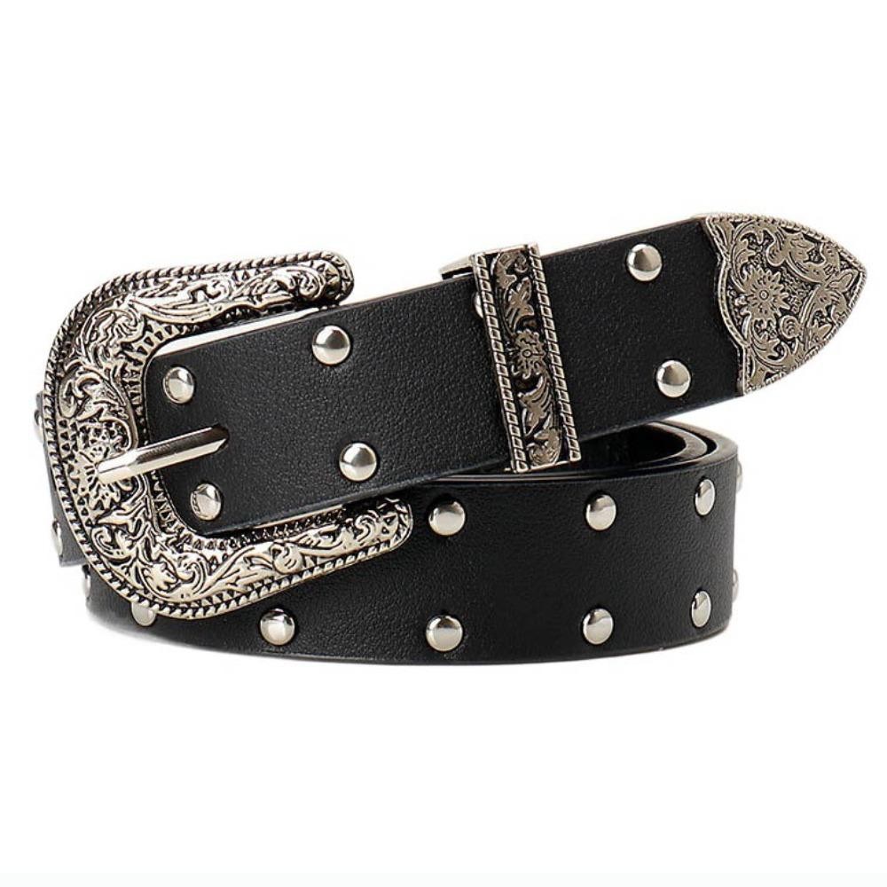 PEONYTWO Punk Belt, Y2k Gothic Rivet Belts, Retro Versatile Trendy