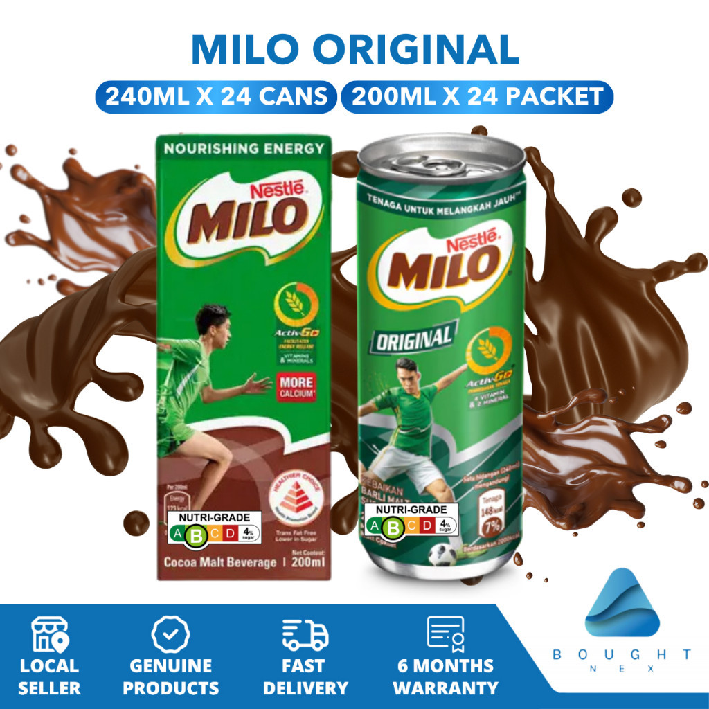 [Bundle of 24] Milo Original Chocolate Drink 240ml | Shopee Singapore