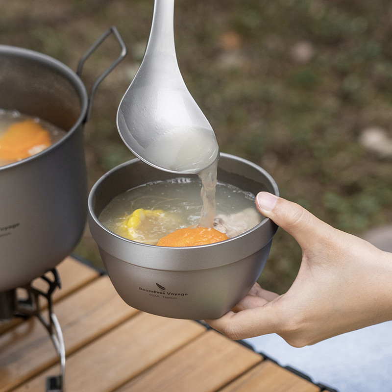 Boundless Voyage Titanium Double-wall Cup With Lid 200ml Ultralight In Camping Mug - View #6