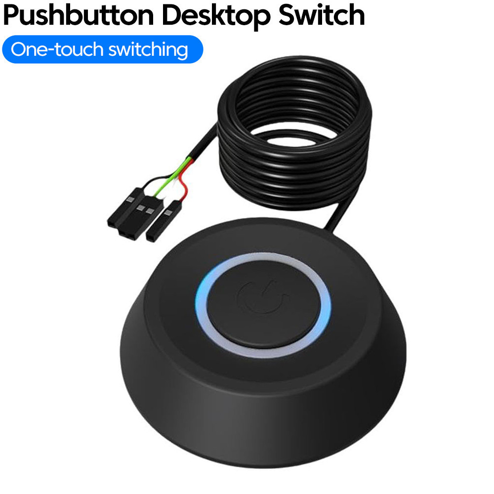 Computer Desktop Power Switch Button With LED Indicator PC Host Power ...