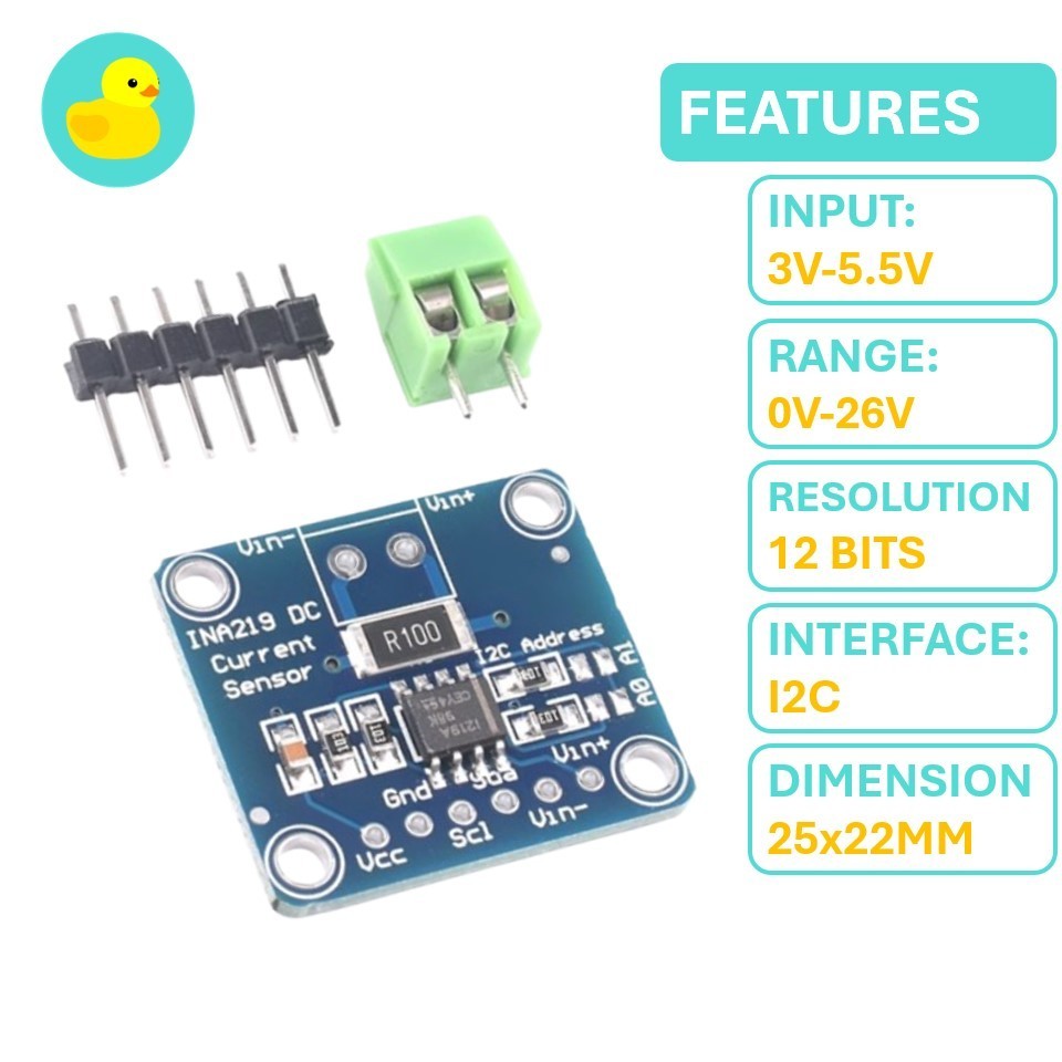 INA219 Bidirectional I2C Current and Power Monitor Sensor | Shopee ...