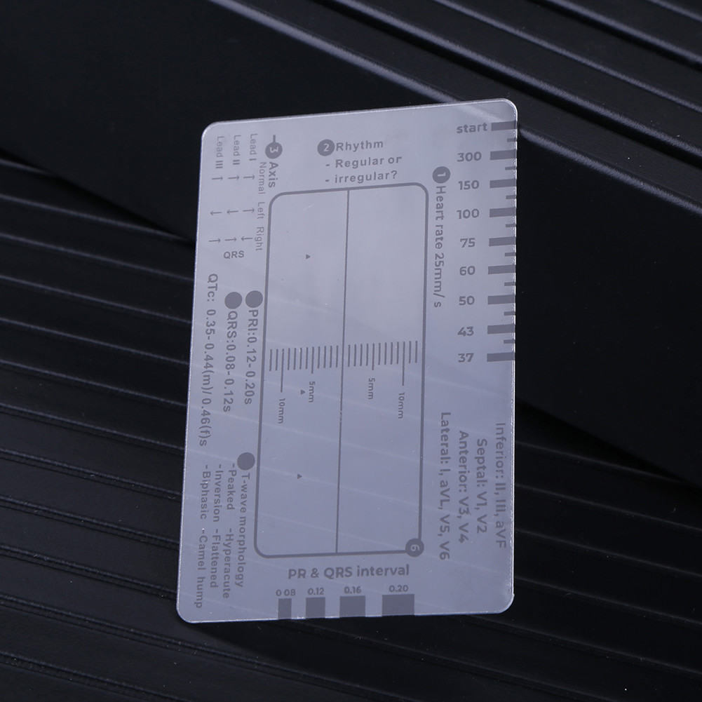 ECG 7 Step Ruler 7 Step Scale Pocket ECG EKG Reference Guide for ECG ...