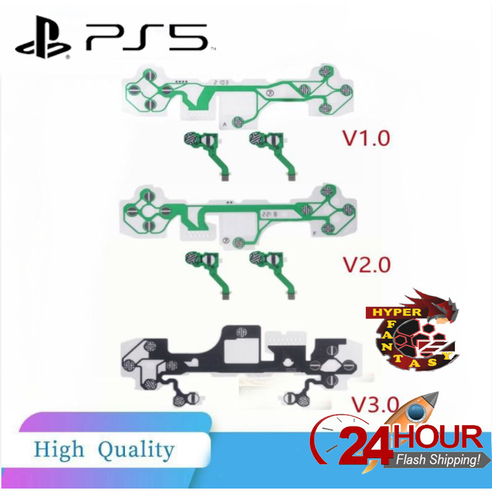 PS5 Dual Shock 5 DS5 Replacement Buttons Ribbon Circuit Board for Pro ...