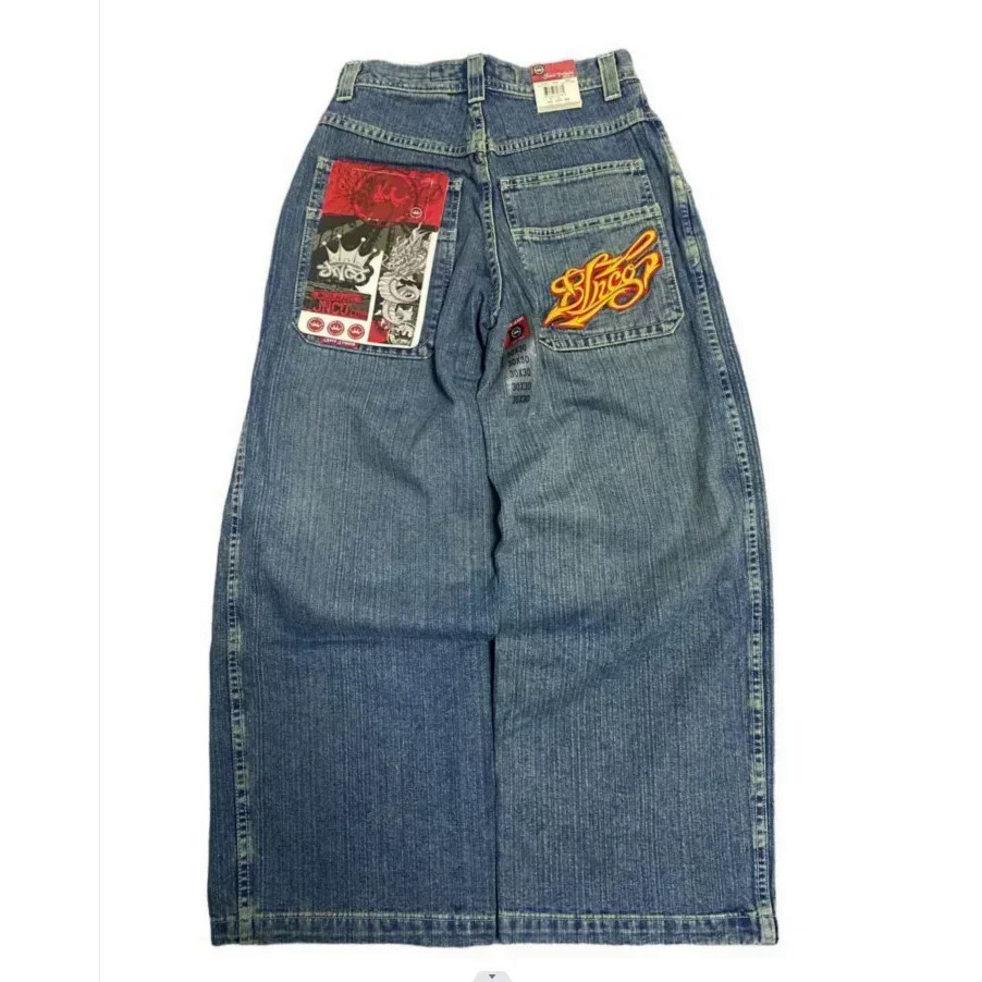 JNCO Jeans New Y2K Harajuku Hip Hop Letter Embroidered Vintage