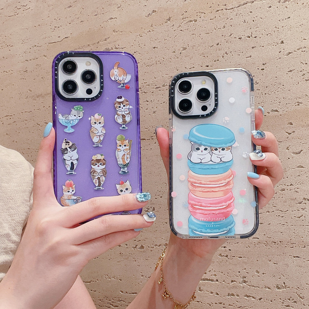 Mofusand Shark Strawberry Orange Cat Casetify Suitable for