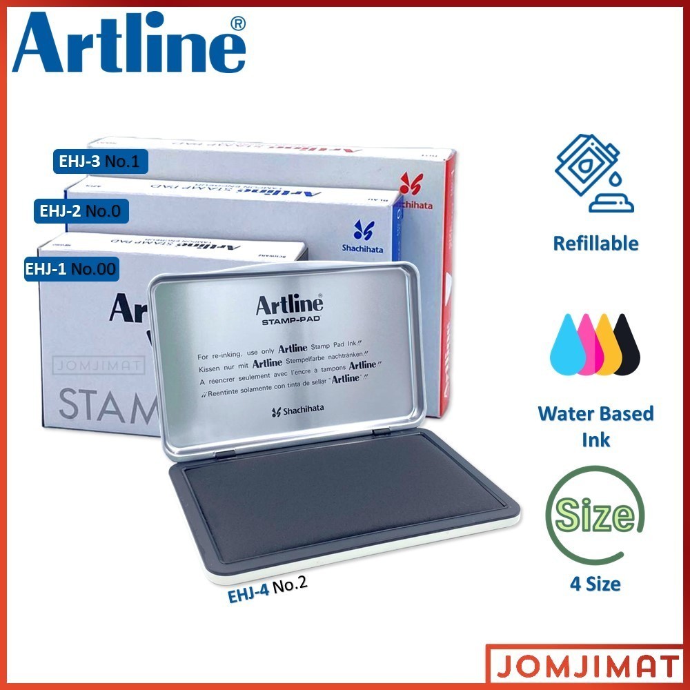 Artline Stamp Pad No.00/ No.0/ No.1/ No.2 (EHJ1 / EHJ2 / EHJ3 / EHJ