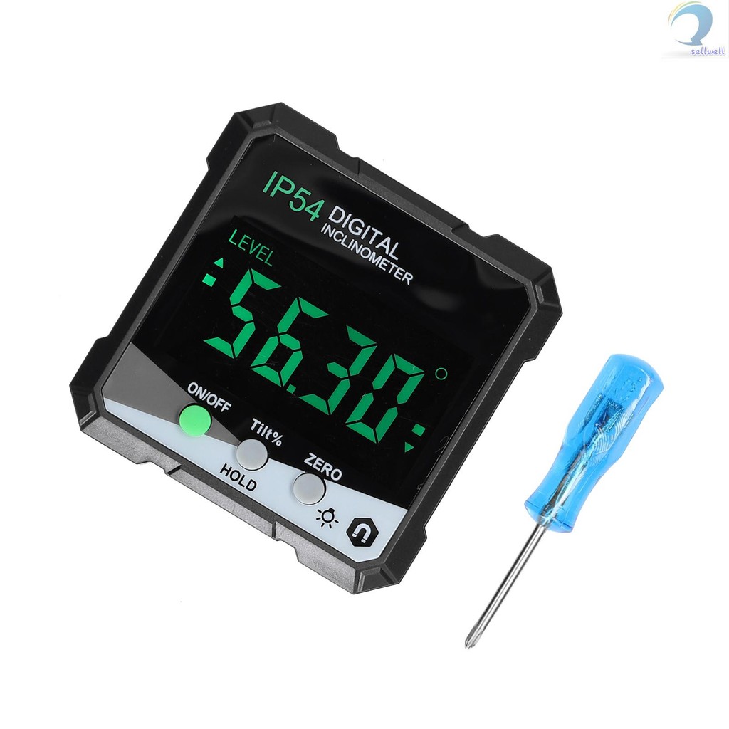 IP54 4*90° Portable Digital Inclinometer LCD Backlight Digital ...