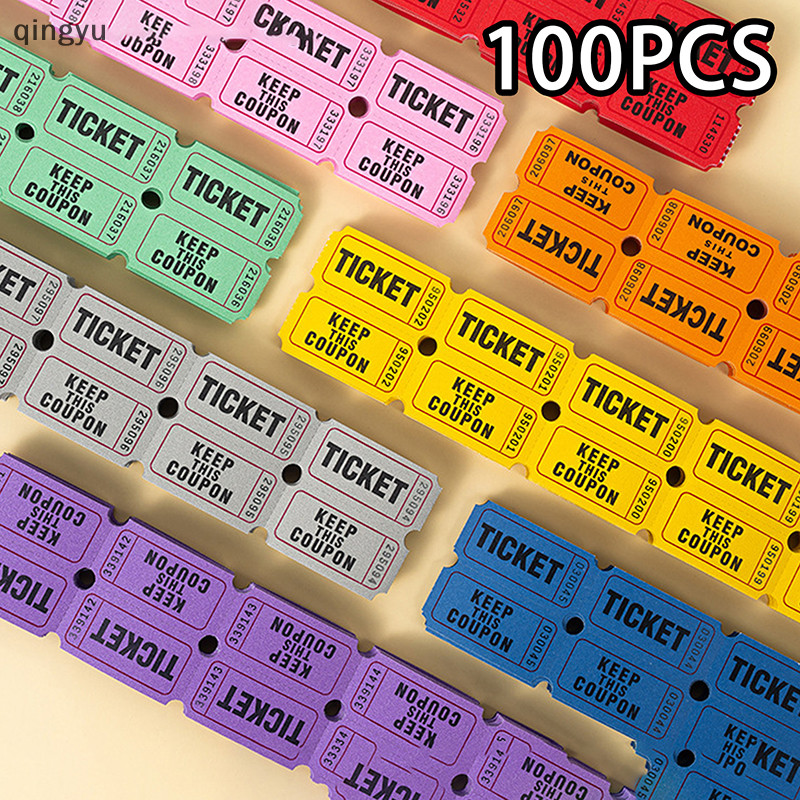 【QUSG】 100 Pcs Raffle Tickets For Classroom Lottery Roll Of Single ...