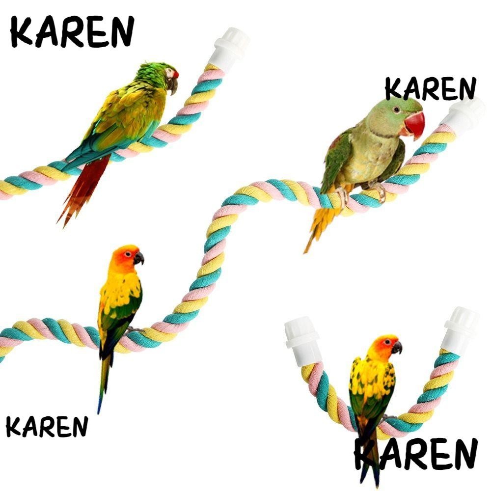 KAREN Parrot Climbing Cotton Rope, Cockatiel Cage Toy Pet Stand ...