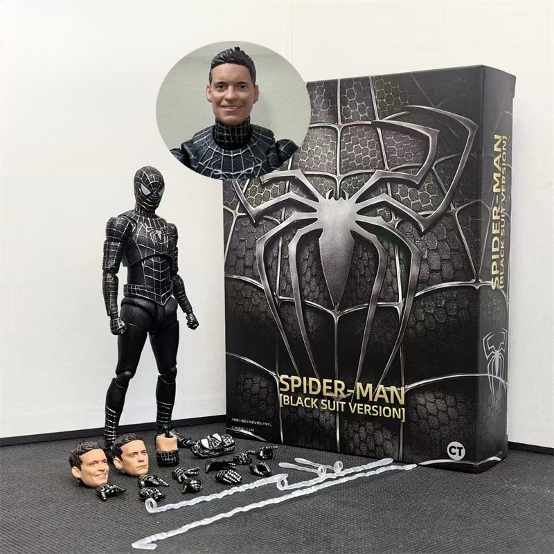 アメコミ MAFEX No.147 SPIDER-MAN BLACK COSTUME r Spider-Man Black Costume Figure | Comic Ver. 155mm
