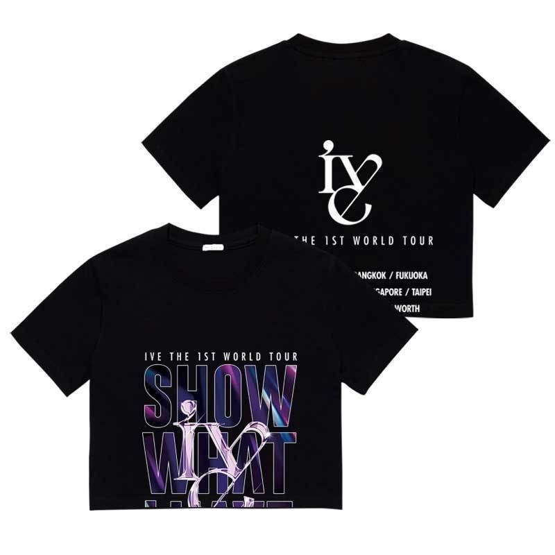 T-Shirt Short Sleeve Printed Ive World Tour Concert SHOW WHAT I