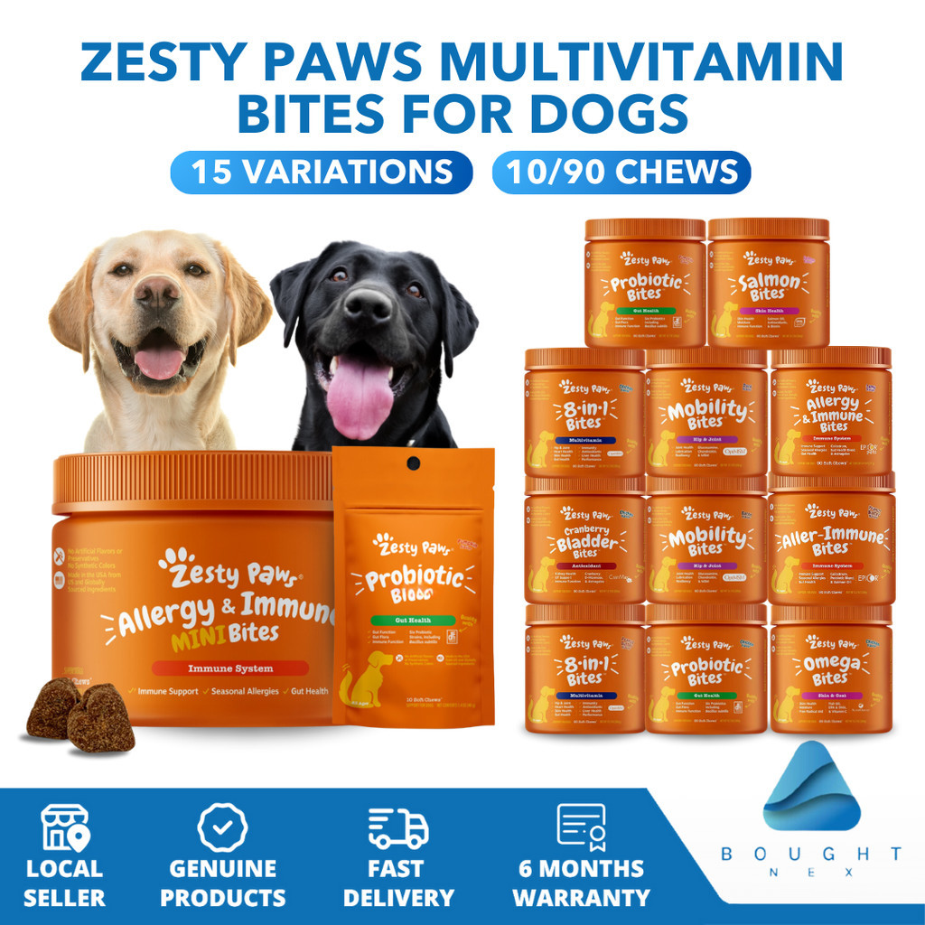 Zesty Paws Multivitamin Bites for Dogs Immune System Skin & Coat