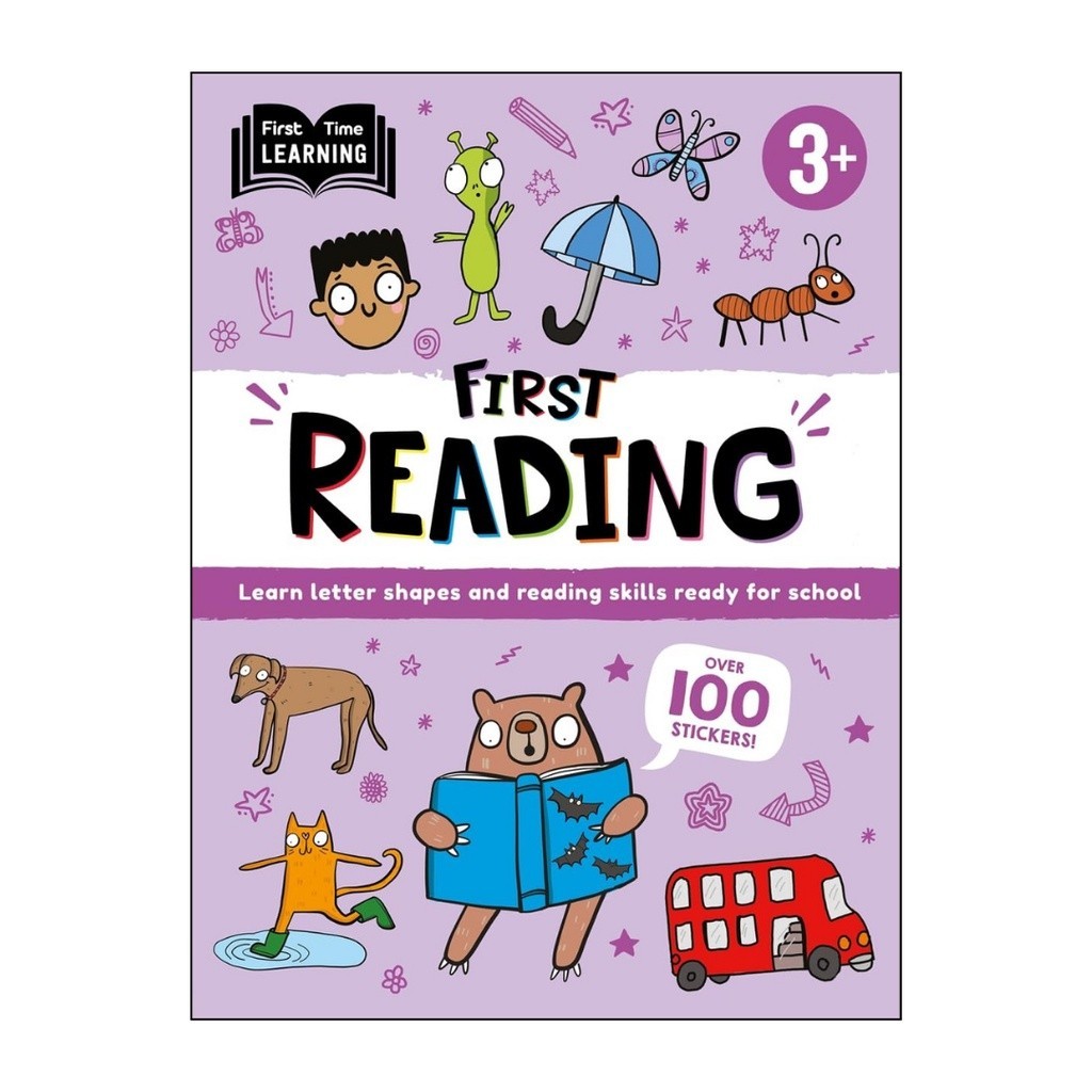 First Reading Educational Workbook For Age 3+ with Over 100 Stickers ...
