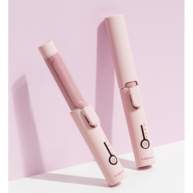 READY TO SHIP VODANA LOVELY CORDLESS CURING FLAT IRON ROMANTIC PINK Free USB C Charger and Plug Adapter Included