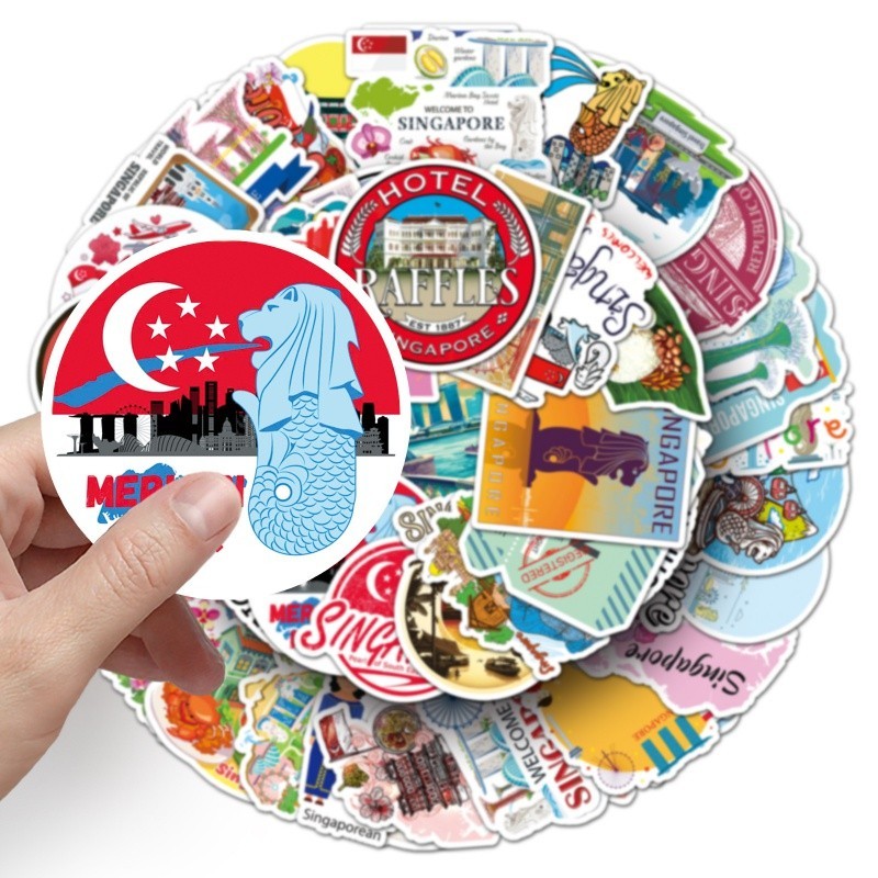 50Pcs Singapore Flag Car Sticker Singapore Souvenir Stickers NDP 2026 ...