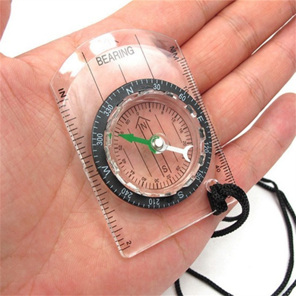 [ansoul] Multifunction Ruler Compass Outdoor Map Scale Camping Hiking 