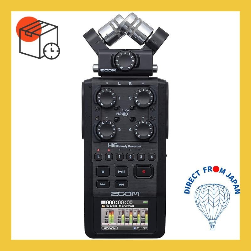 2020モデル ASMR H6 BLACK（ZOOM Handy Recorder Linear PCM/IC