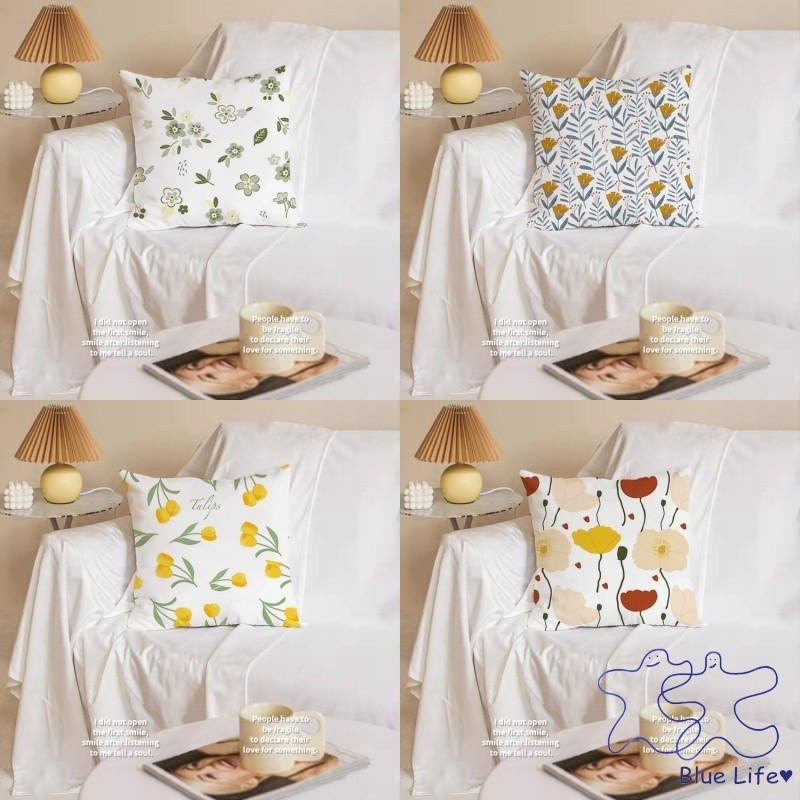 Small Fresh Flower Throw Pillow Living Room Sofa Cushion Bedroom Bed Cushion Soft Bay Window Cushion Office Nap Pillow Shopee Singapore