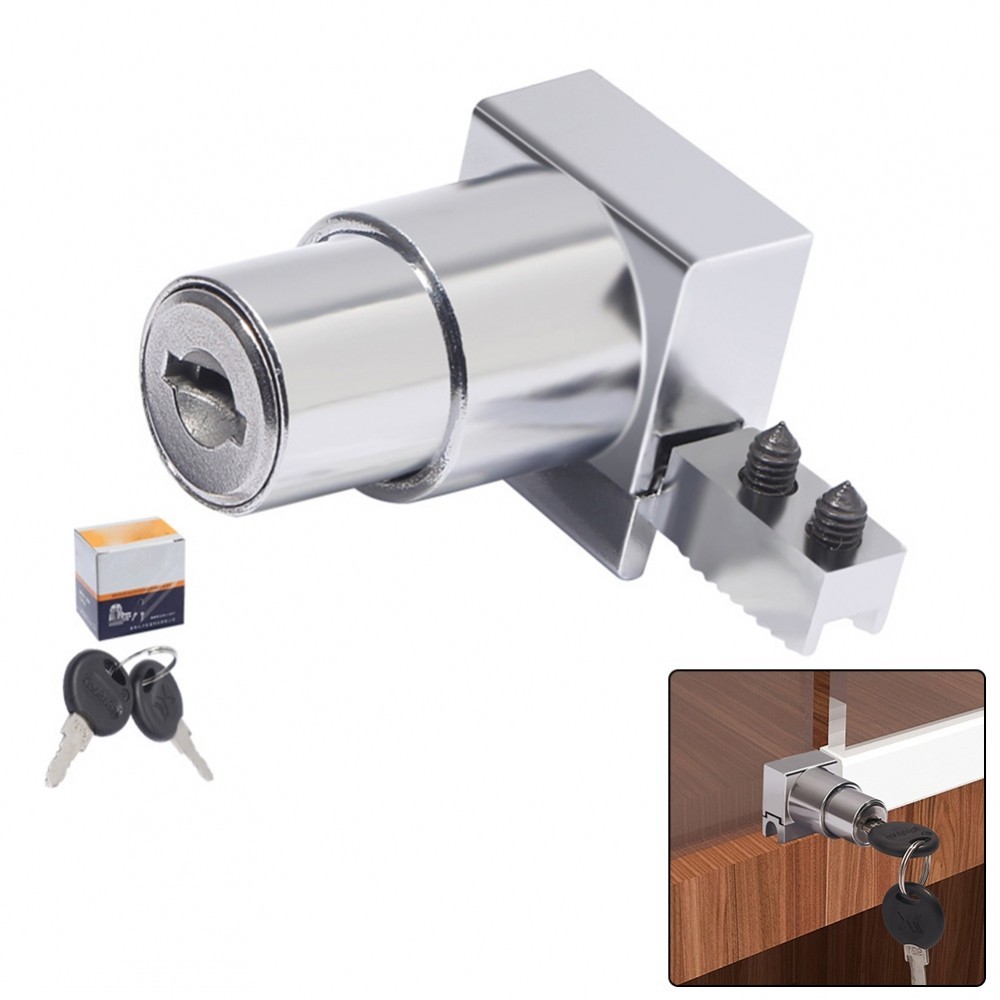 Push Pull Plunger Lock with Key for For sliding Glass Doors and Display ...