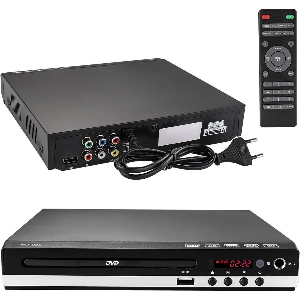 DVD Player for TV with HDMI-compatible AV-output, Home SVCD Player All ...