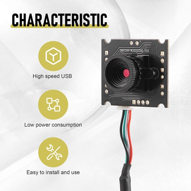 USB Camera Module OV9726 CMOS 1MP 50 Degree Lens USB IP Camera Module ...