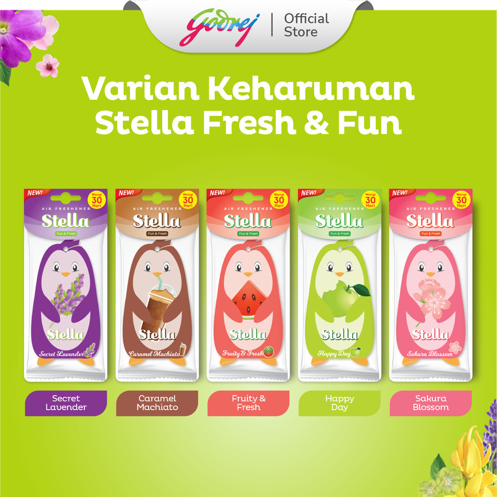 Stella Fun & Fresh Happy Day 20gr Beli 1 Gratis 1 x2 - Pengharum Mobil - Gambar 3