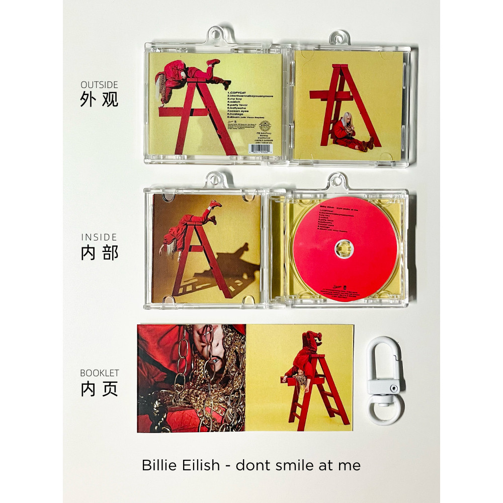 Billie Eilish MINI CD Keychain Hit Me Hard and Soft Album NFC