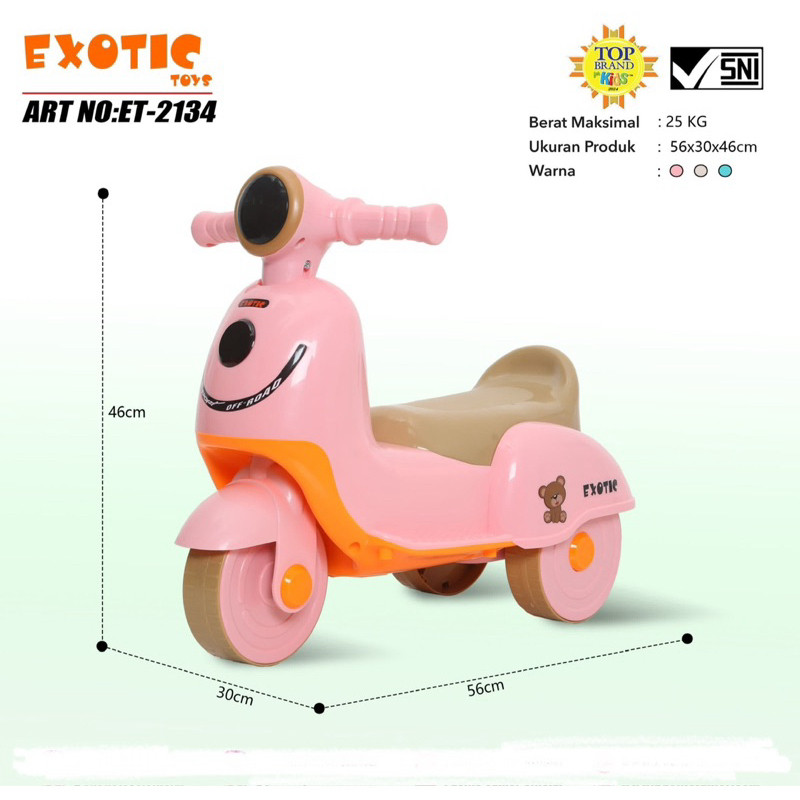 Mainan Motor Anak Exotic ET 2134 Musik Lampu - Gambar 3