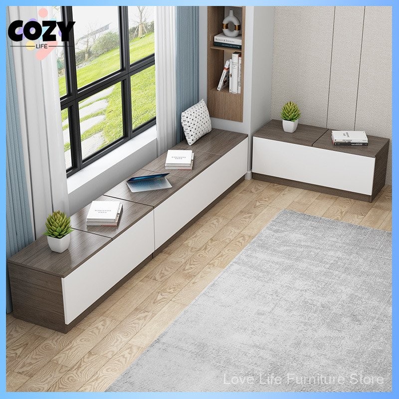 Solid wood bay window cabinets storage cabinets windowsills balcony ...