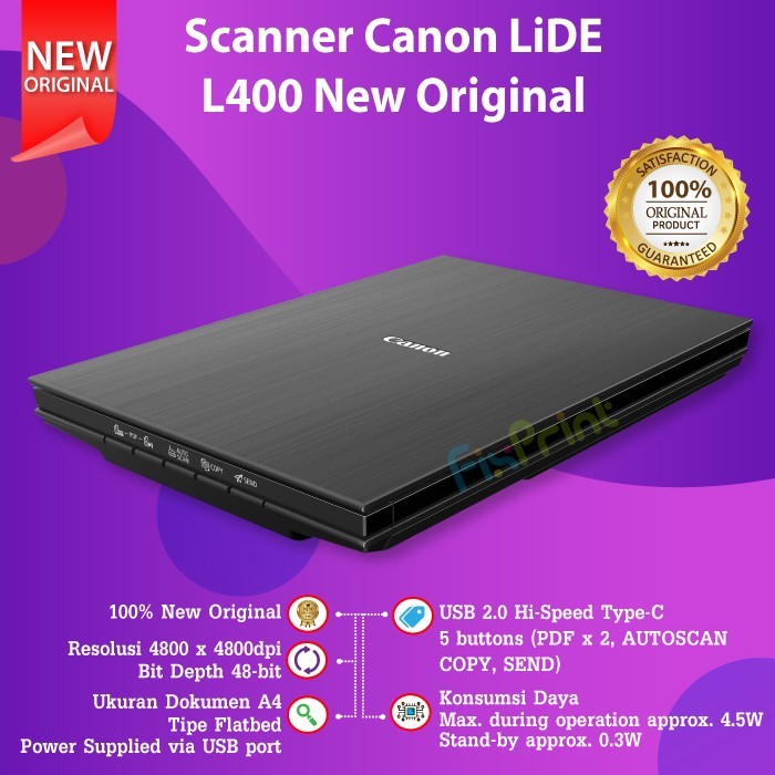 SCANNER CANON LIDE 400 / LIDE 300 CANON GARANSI RESMI CANON - Gambar 4