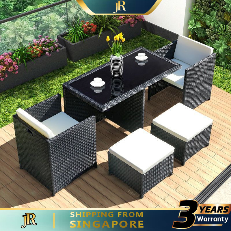 JR Outdoor Table And Chair Rattan Chair Combination Courtyard Leisure ...