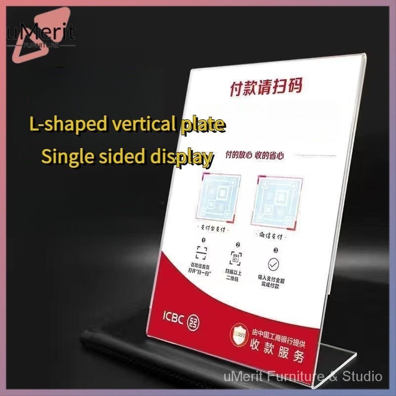 Acrylic Desktop Display Card A4 Table Standee Menu Display Card ...