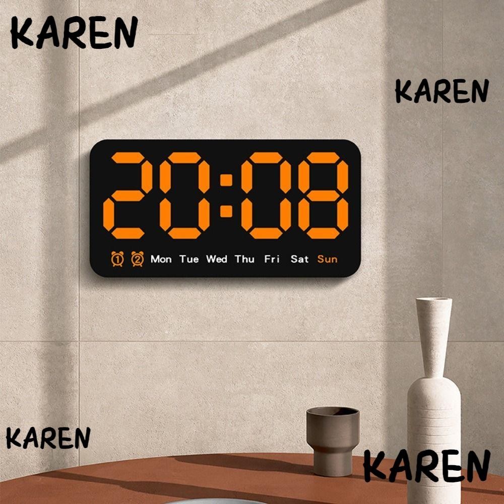 KAREN Electronic Wall Clock, Wall-mounted Home Digital LED Clocks ...