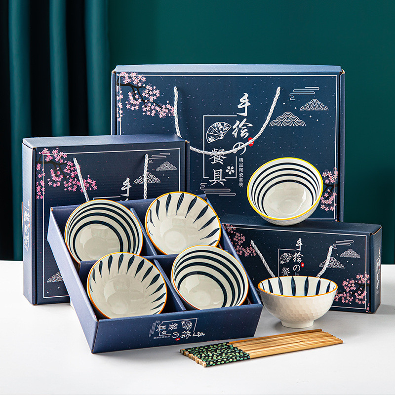 【SG Local Stock】 Ceramic Tableware Set Bowl Gift Boxes Chinese Hand ...