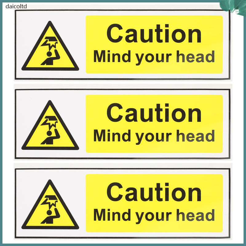 3 Pcs Labels Watch Your Sticker Notice Caution Warning Signs Signage ...