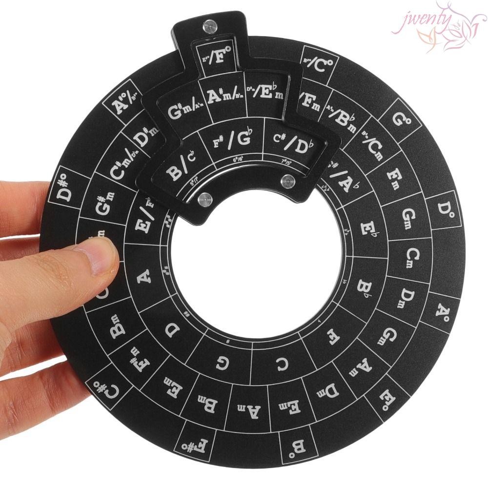 JWENTY Circle of Fifths Wheel, Aluminium Alloy Rotating Design Guitar ...
