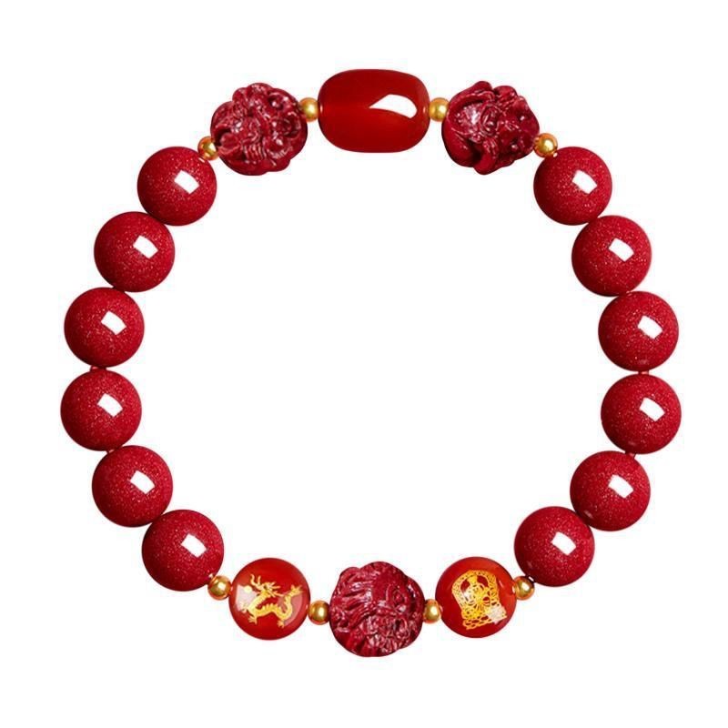 2025 Zodiac Cinnabar Bracelet 天然朱砂本命年手链 Snake Year