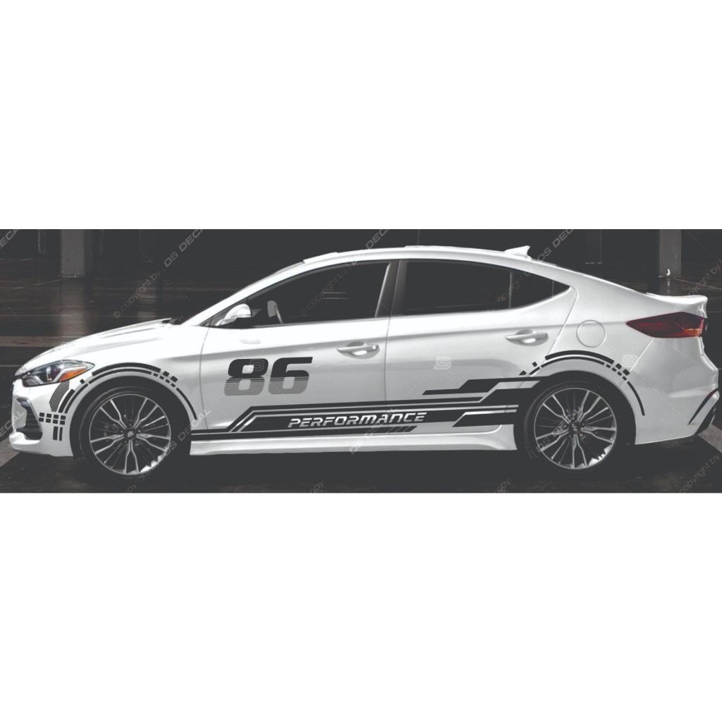 Hyundai Elantra car stickers, beautiful stickers with many car colors ...