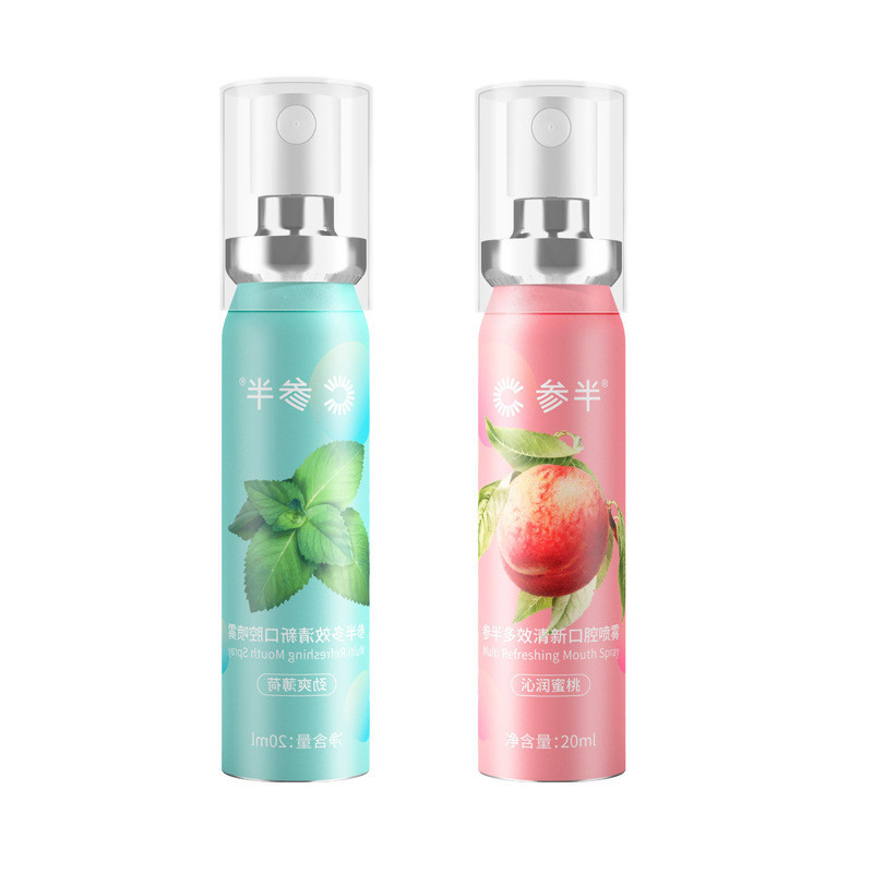 Canban Probiotic Fresh Mouth Spray NYSCPS参半益生菌清新口腔喷雾 20ml Mint Peach ...